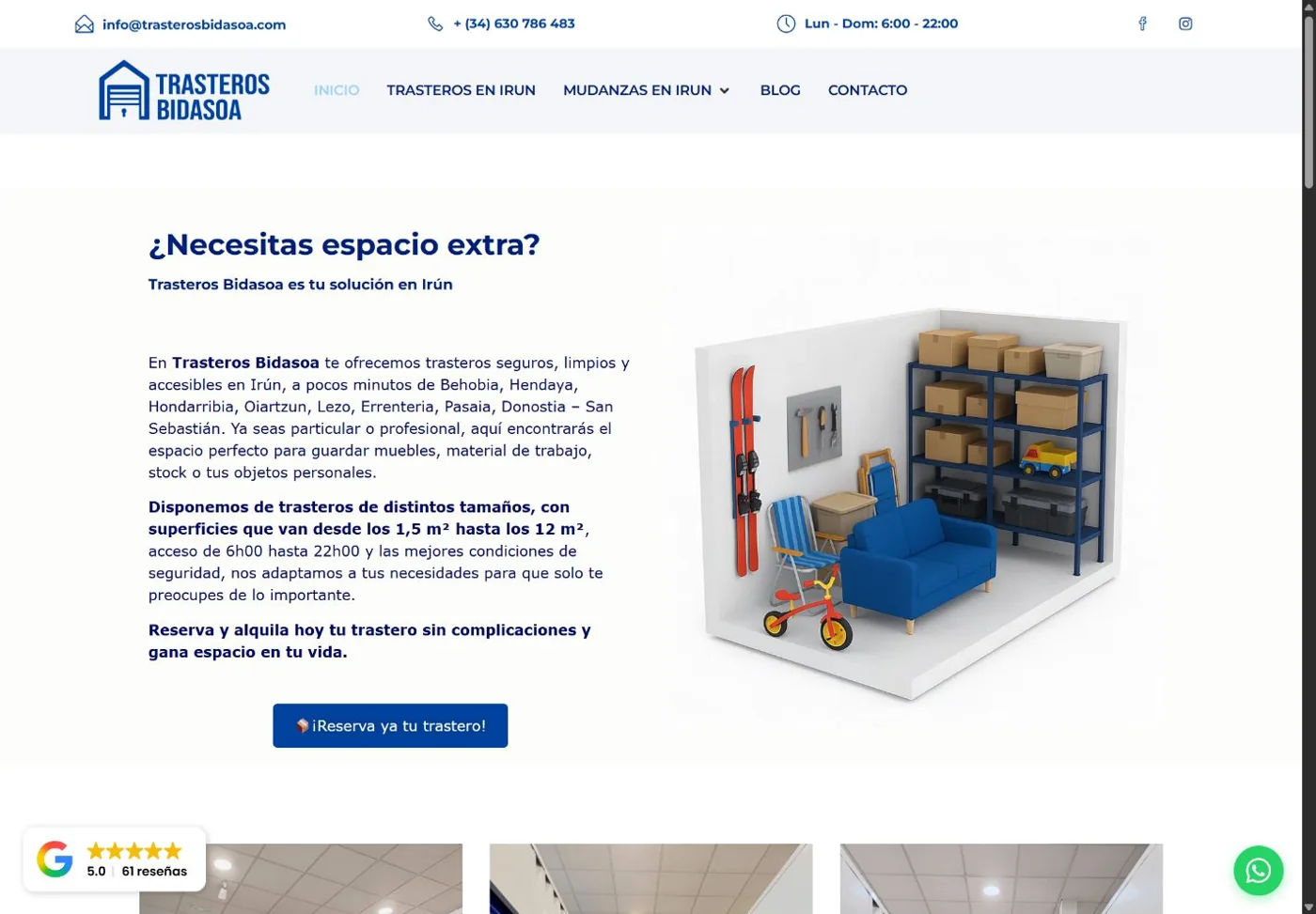Capture du site Trasteros Bidasoa