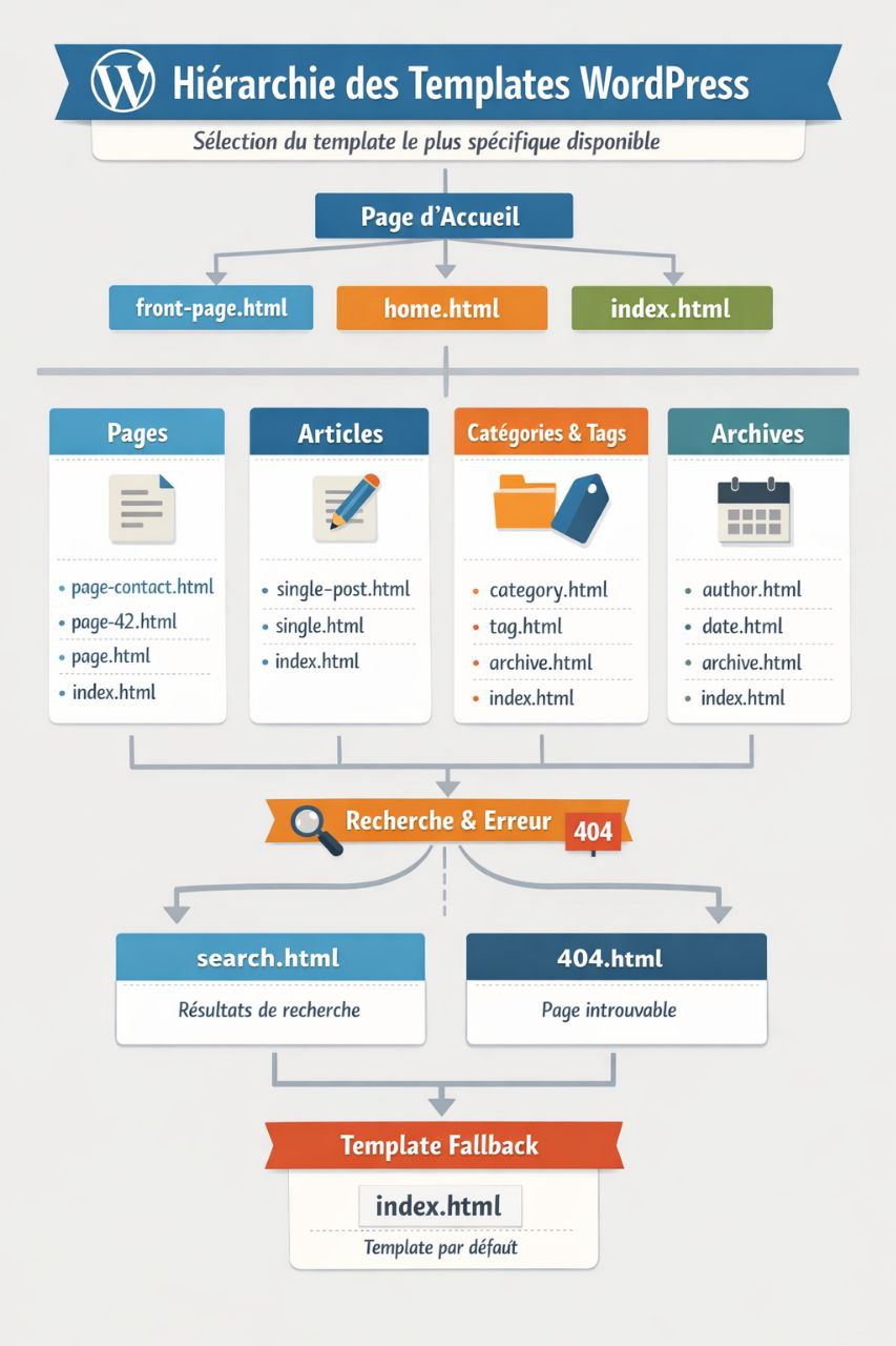 Illustration hiérarchie templates