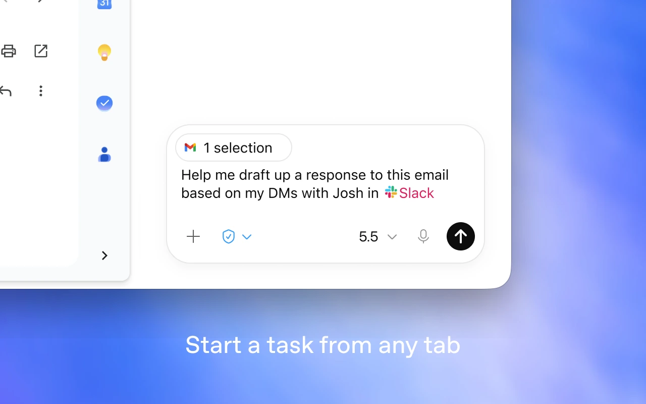Capture officielle de l’extension ChatGPT : une demande de rédaction à partir d’un e-mail ouvert dans le navigateur